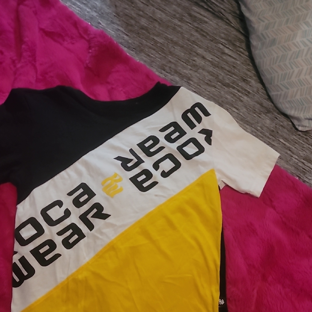Rocawear Kids' Black, White, and Yellow Graphic Tee